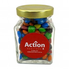 Small Glass Jar with M&Ms 100g